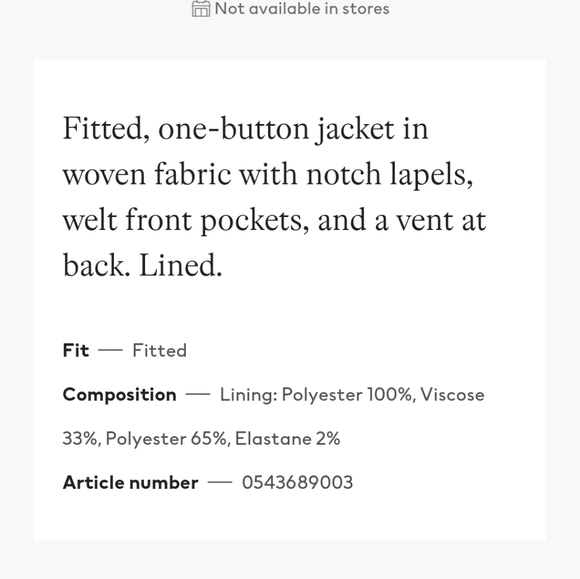 Fitted One Button Blazer - Picture 3 of 5